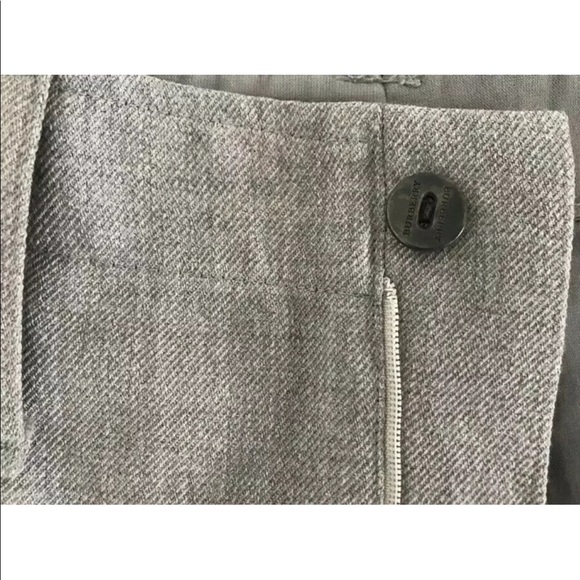 Burberry | High Rise Womens Size 52 Gray Wool Trousers Straight Leg - Picture 6 of 10